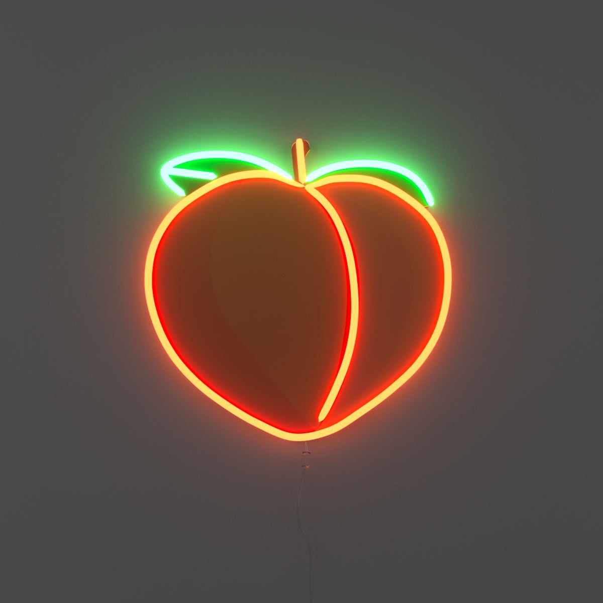 Peachy - Zeichen aus Neon-LEDs