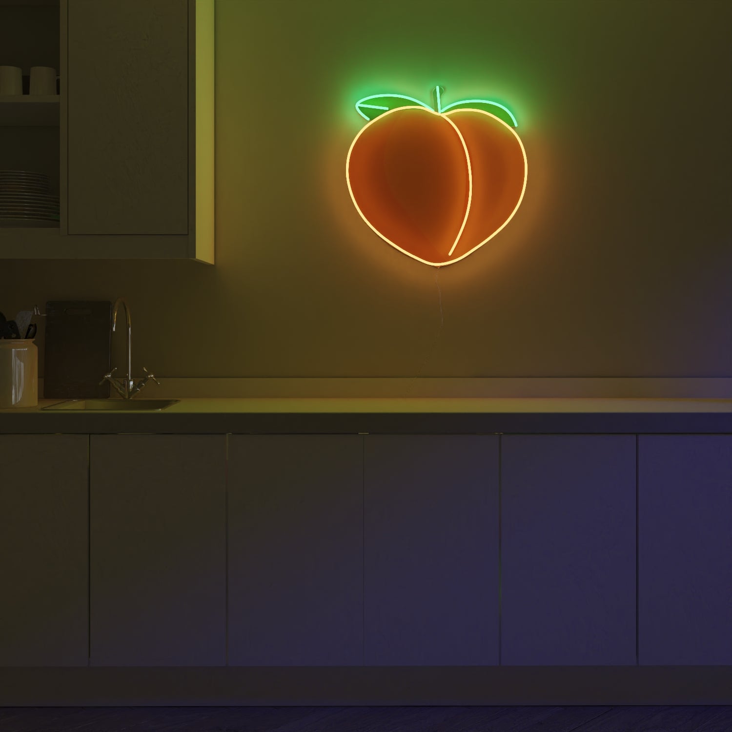 Peachy - Zeichen aus Neon-LEDs