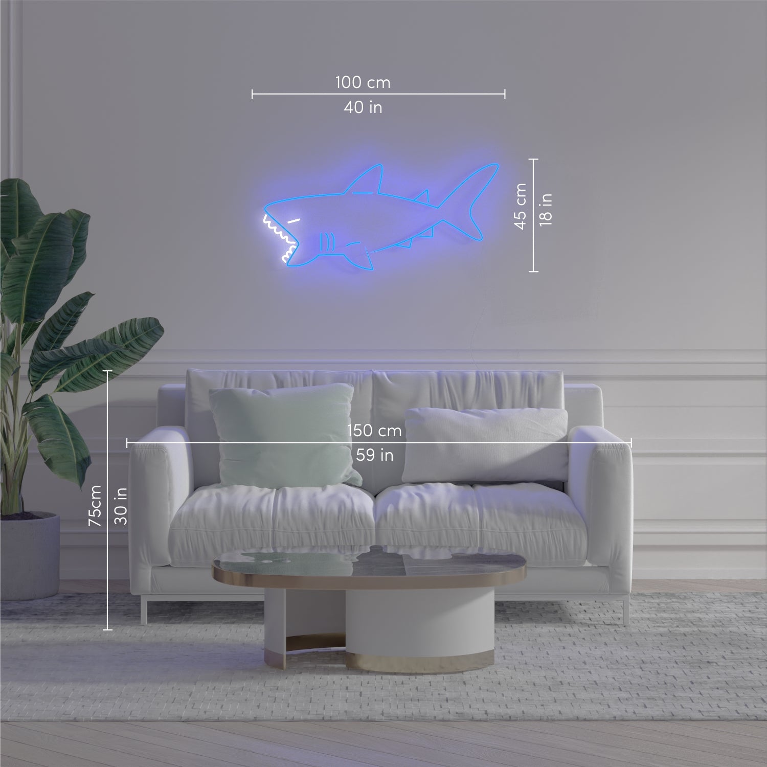 Shark - Neon-LED-Zeichen