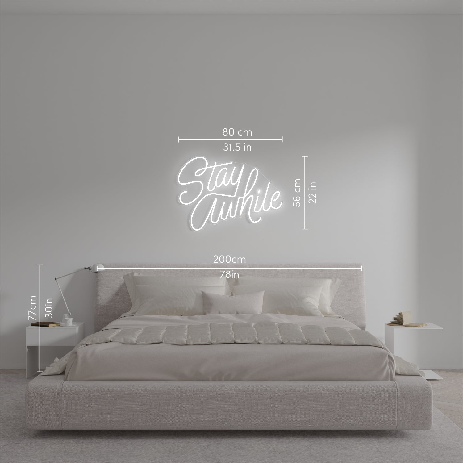 Stay Awhile by Caren Kreger - Neon-LED-Zeichen