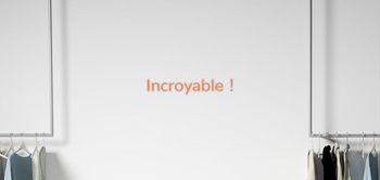 Custom text: Incroyable !