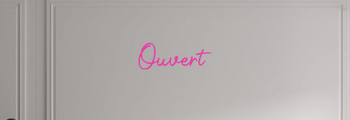 Custom text: Ouvert