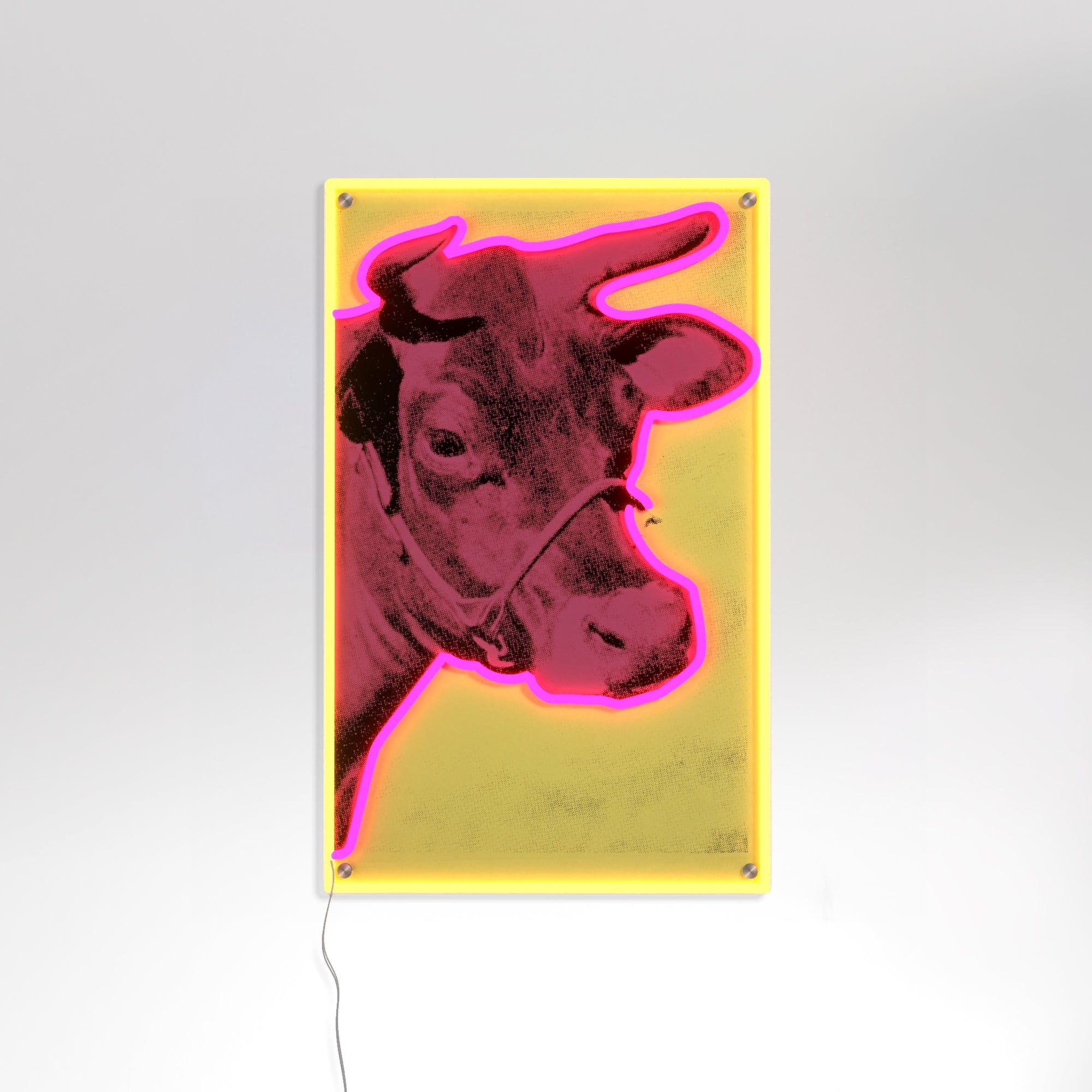Cow by Andy Warhol - neon LED sign