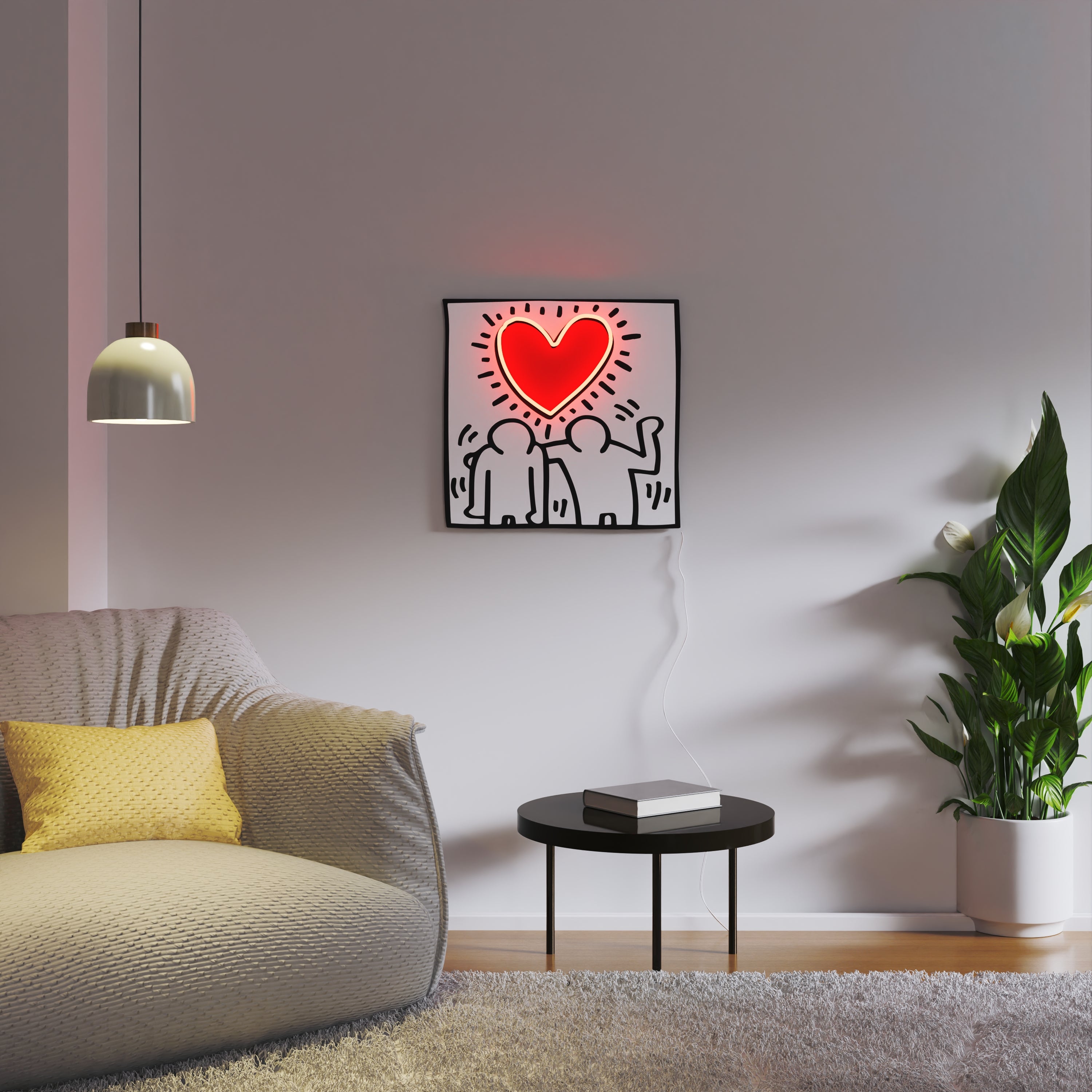 Love People, Yellowpop x Keith Haring, neon LED sign