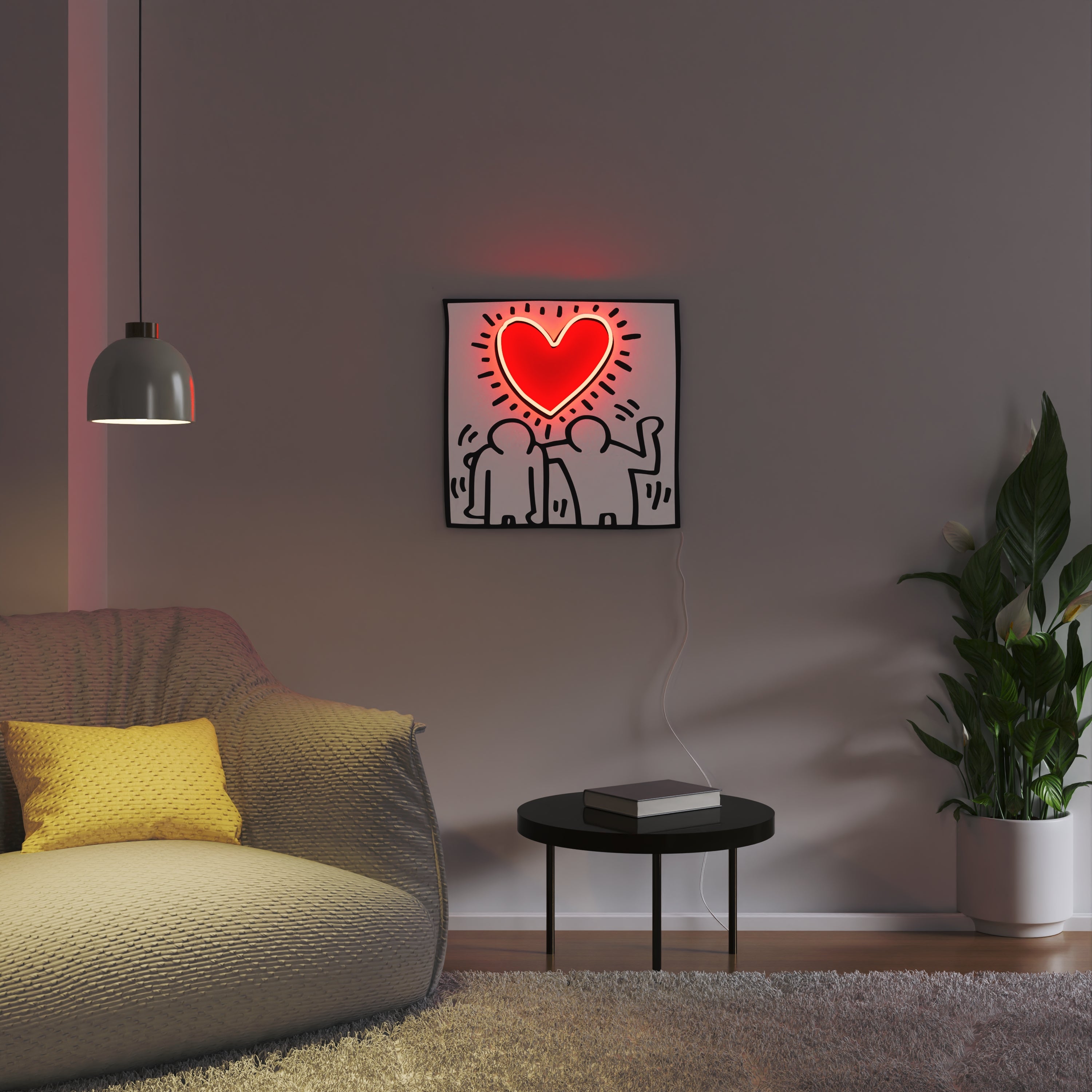 Love People, Yellowpop x Keith Haring, neon LED sign