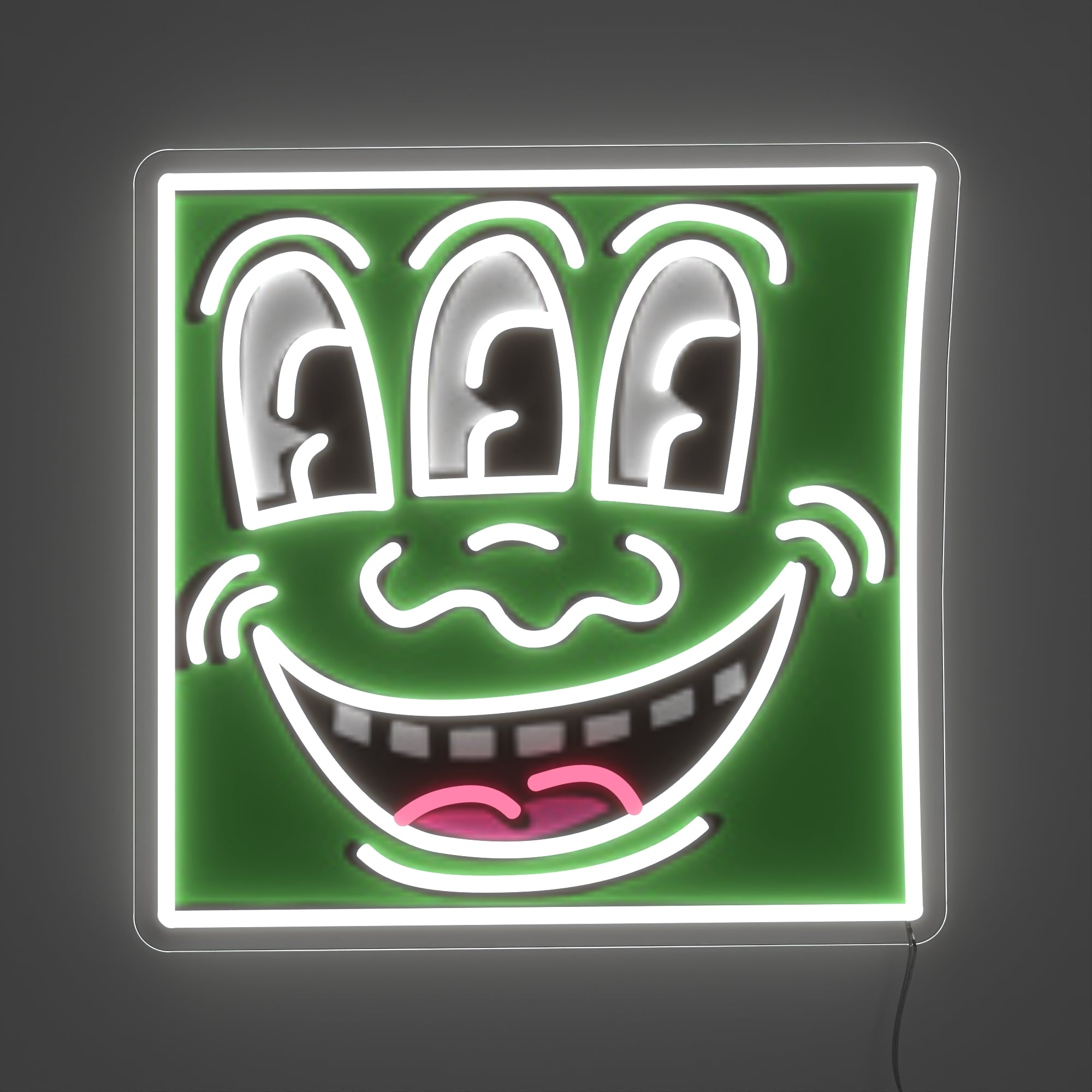 Triple Eyes, YP x Keith Haring, neon LED sign