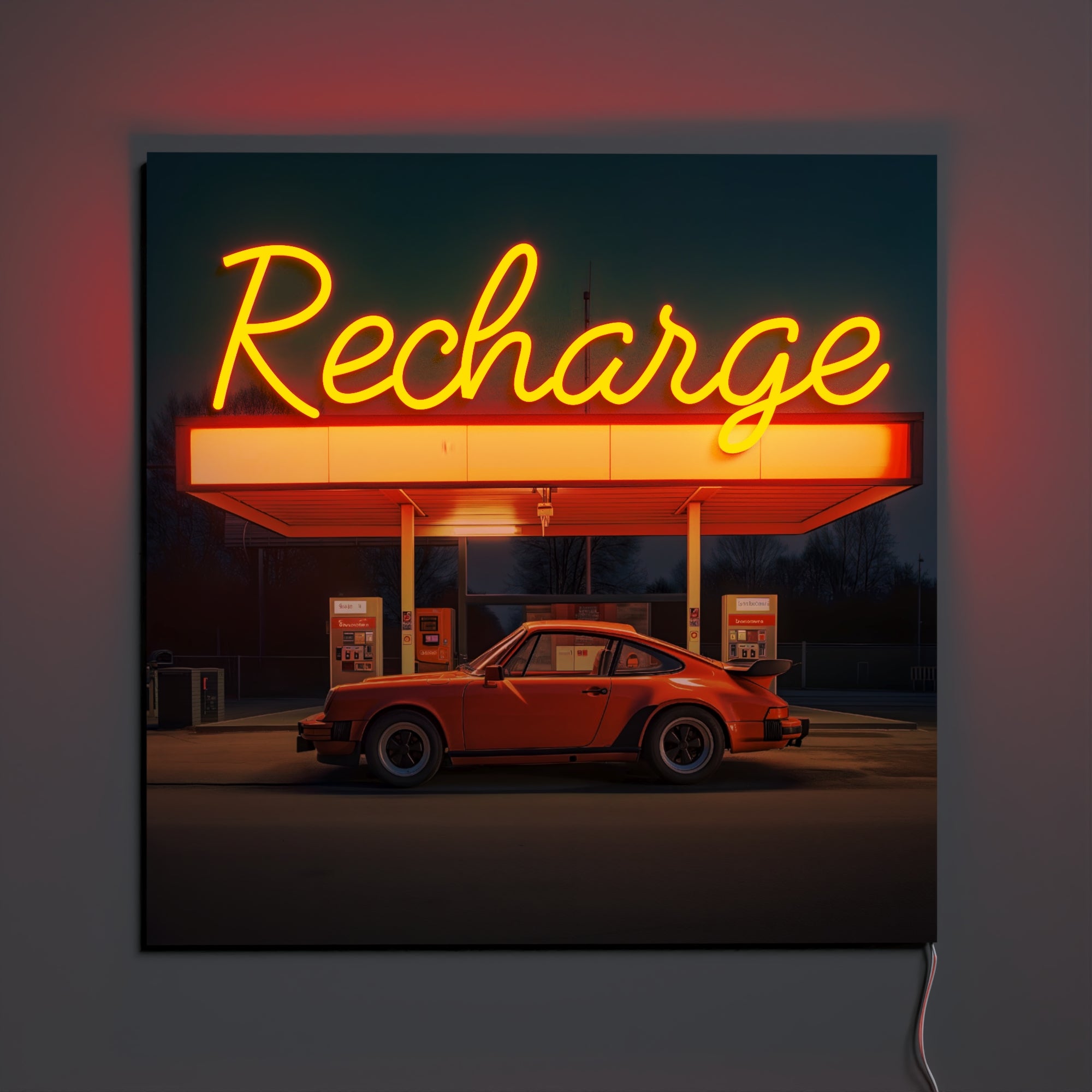 Recharge by Yellowpop Wonderland, neon LED sign