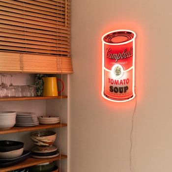 New Campbell, Yellowpop x Andy Warhol, neon LED sign