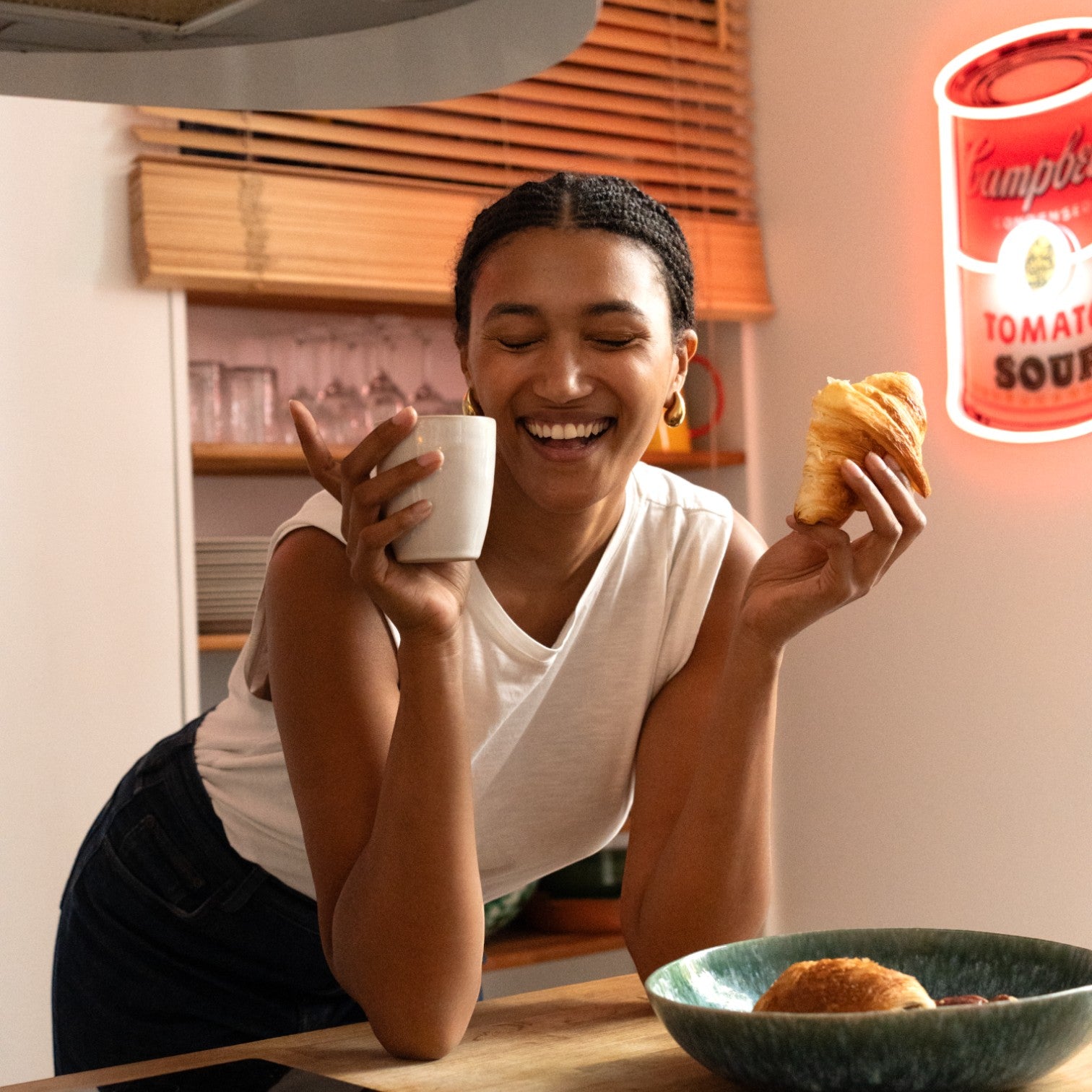 New Campbell, Yellowpop x Andy Warhol, neon LED sign