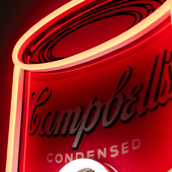 New Campbell, Yellowpop x Andy Warhol, neon LED sign