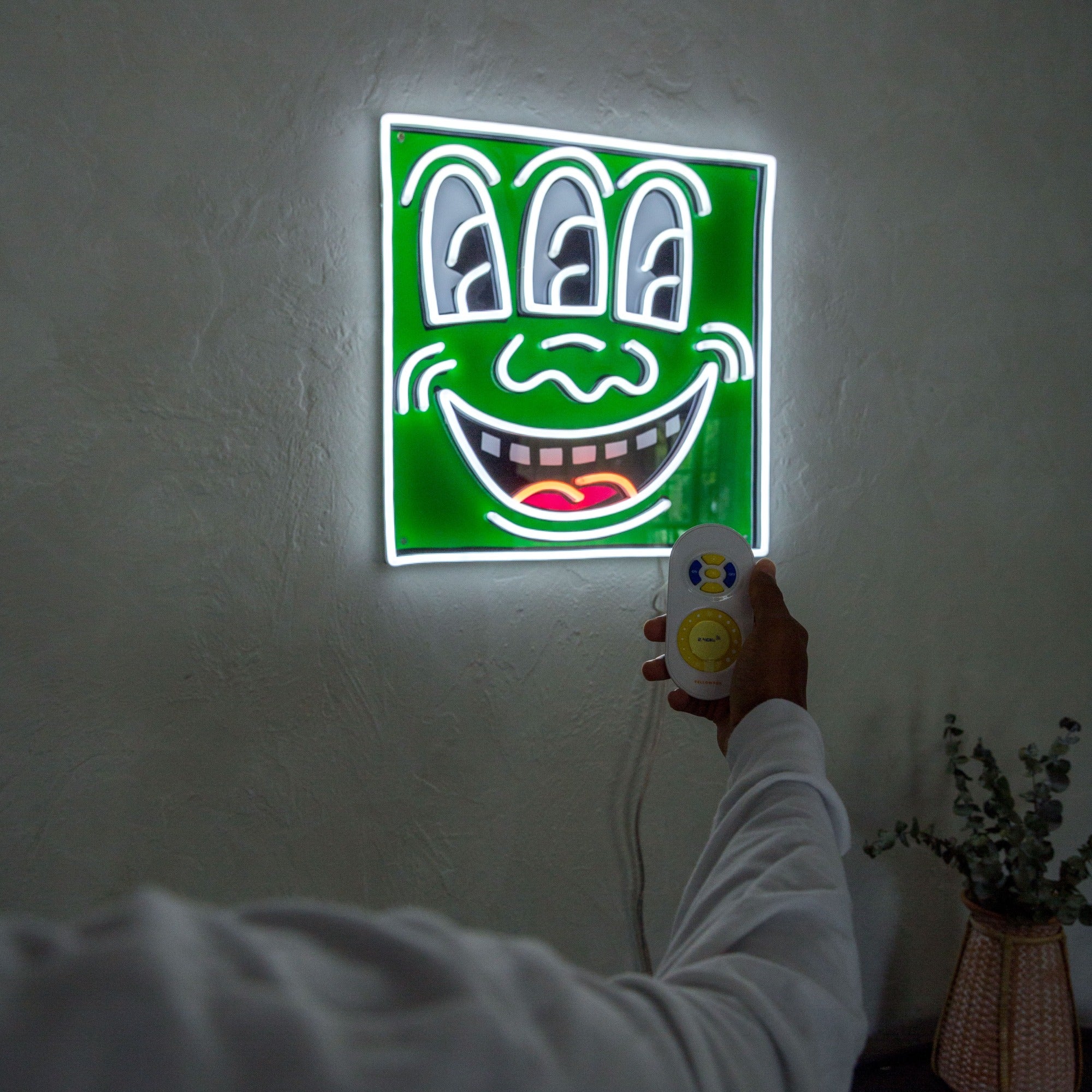 Triple Eyes, YP x Keith Haring, neon LED sign