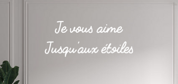Custom text: Je vous aime
Jusqu