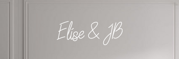 Custom text: Elise & JB