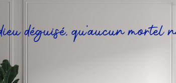 Custom text: Comme un dieu déguisé, qu
