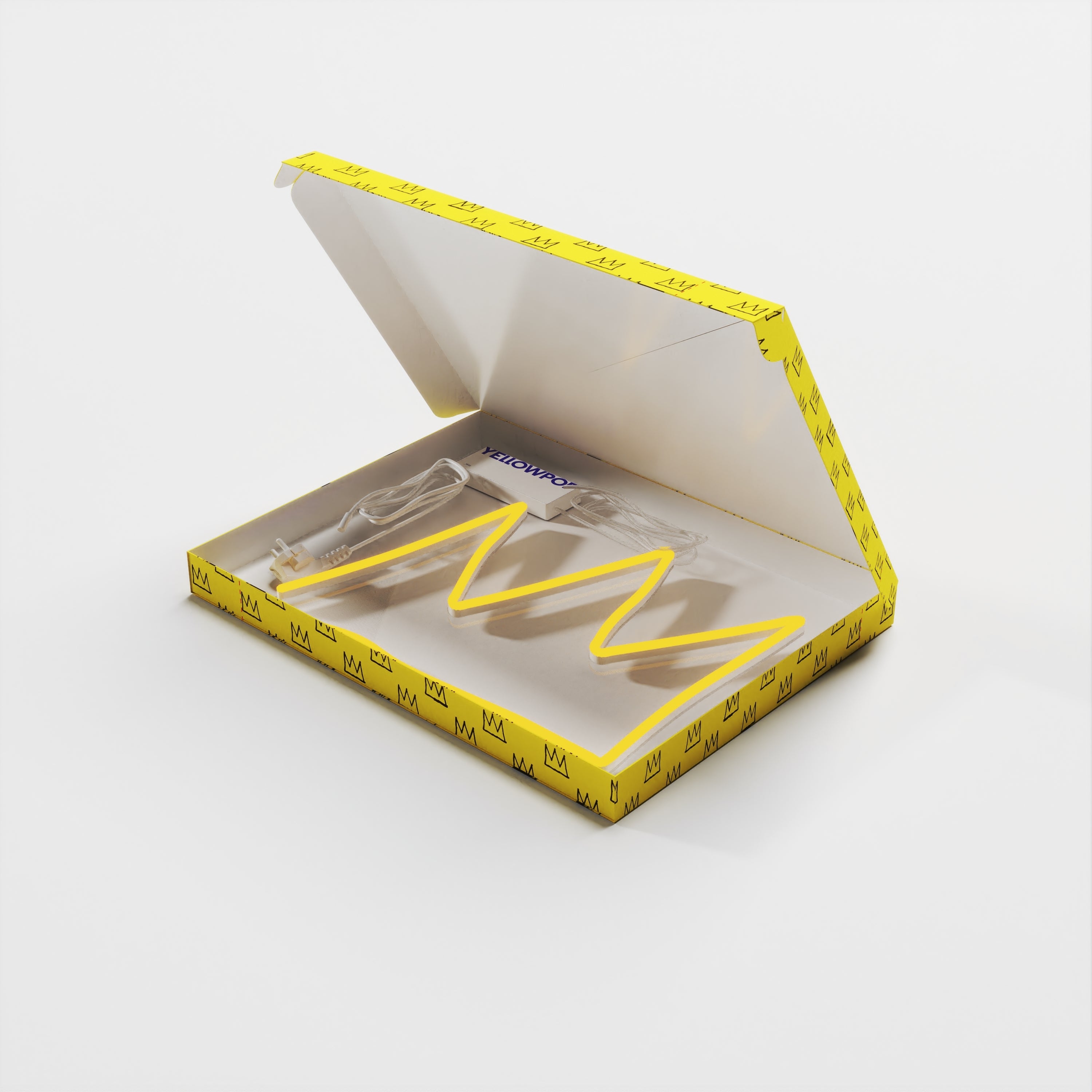 The Crown YP x Jean Michel Basquiat, neon LED sign