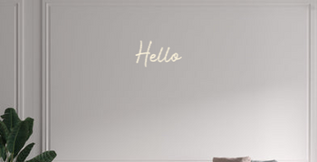 Custom text: Hello