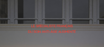 Custom text: LE SPÉCIALISTE FRANÇAIS 
DU SOIN ANTI-ÂGE AUGMENTÉ