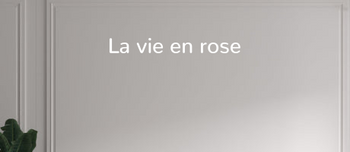 Custom text: La vie en rose