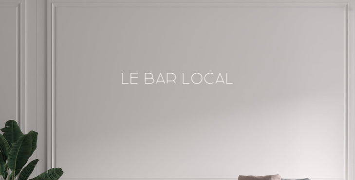 Custom text: le bar local