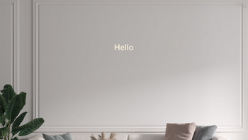 Custom text: Hello