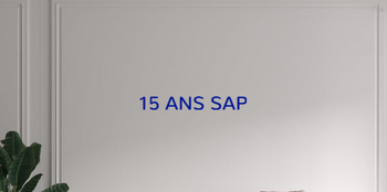 Custom text: 15 ANS SAP