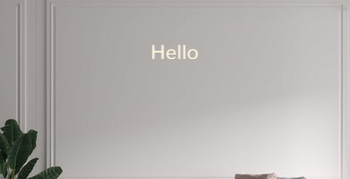 Custom text: Hello