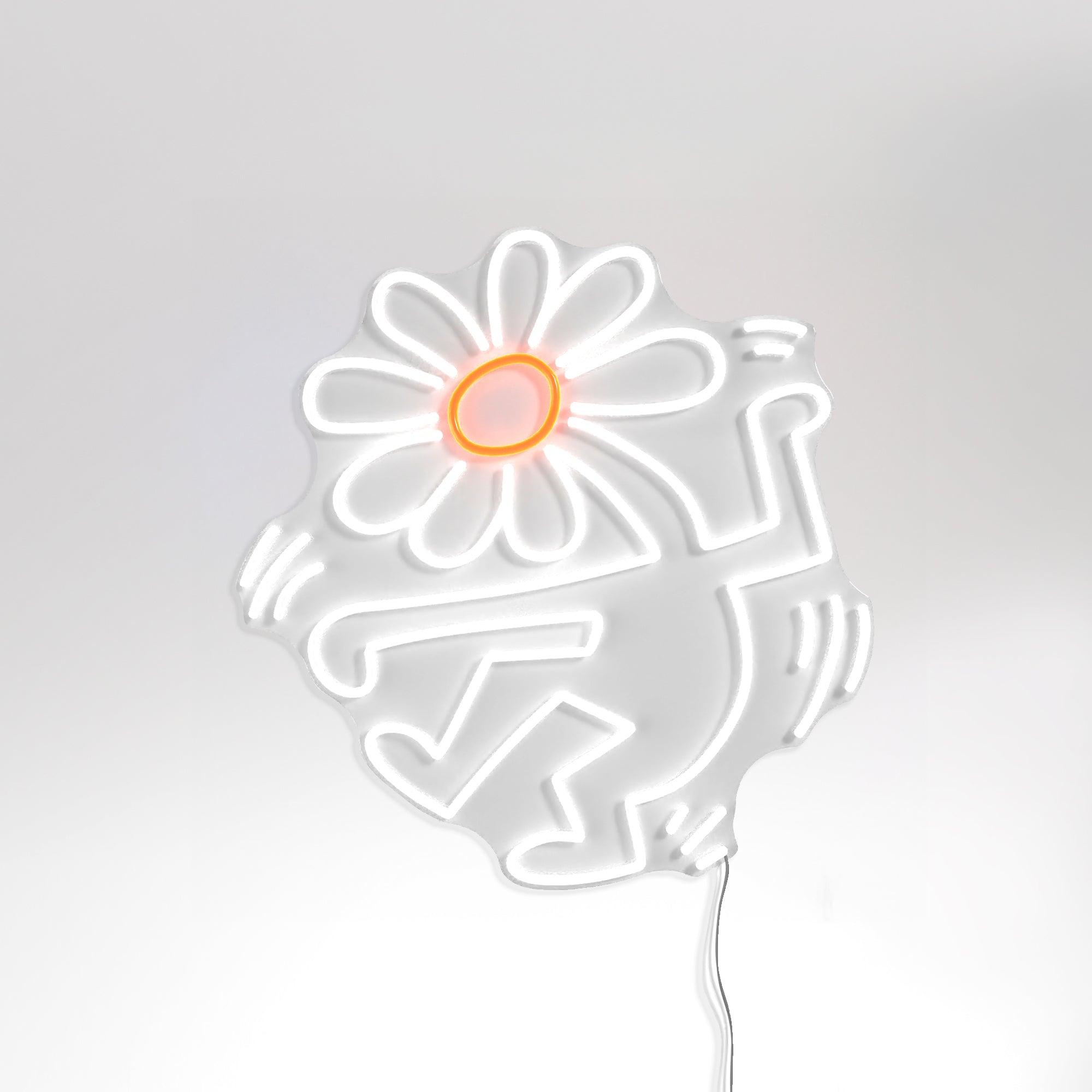 Flower Head, YP x Keith Haring, neon LED sign