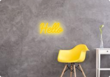 Custom text: Hello