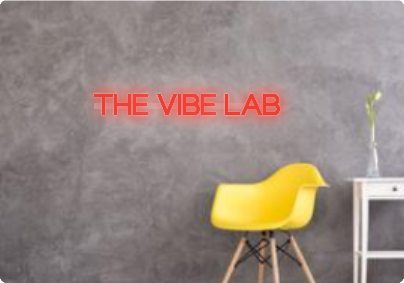 Custom text: THE VIBE LAB