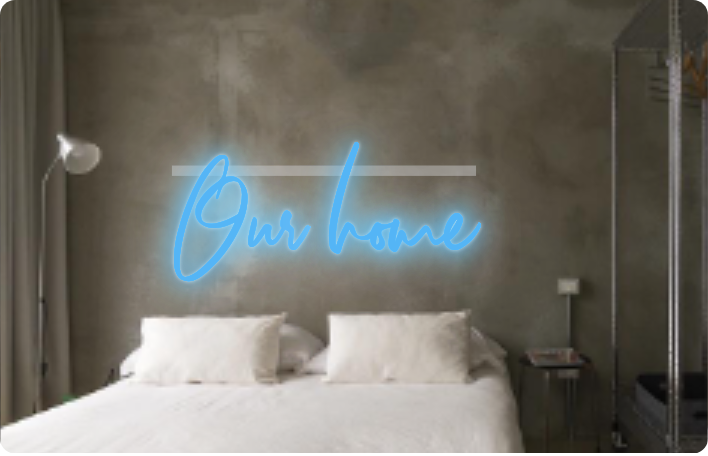 Custom text: Our home