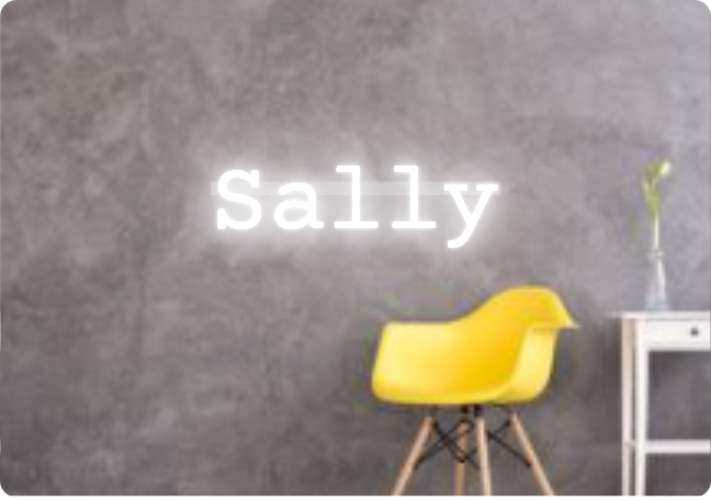 Custom text: Sally