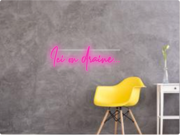Custom text: Ici on draine...