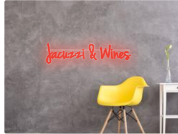 Custom text: Jacuzzi & Wines