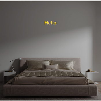Custom text: Hello