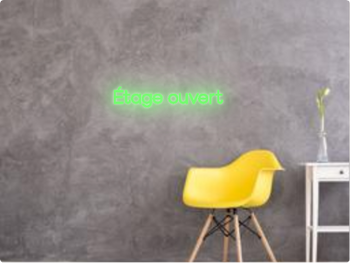 Custom text: Étage ouvert