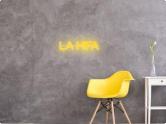 Custom text: LA MIFA