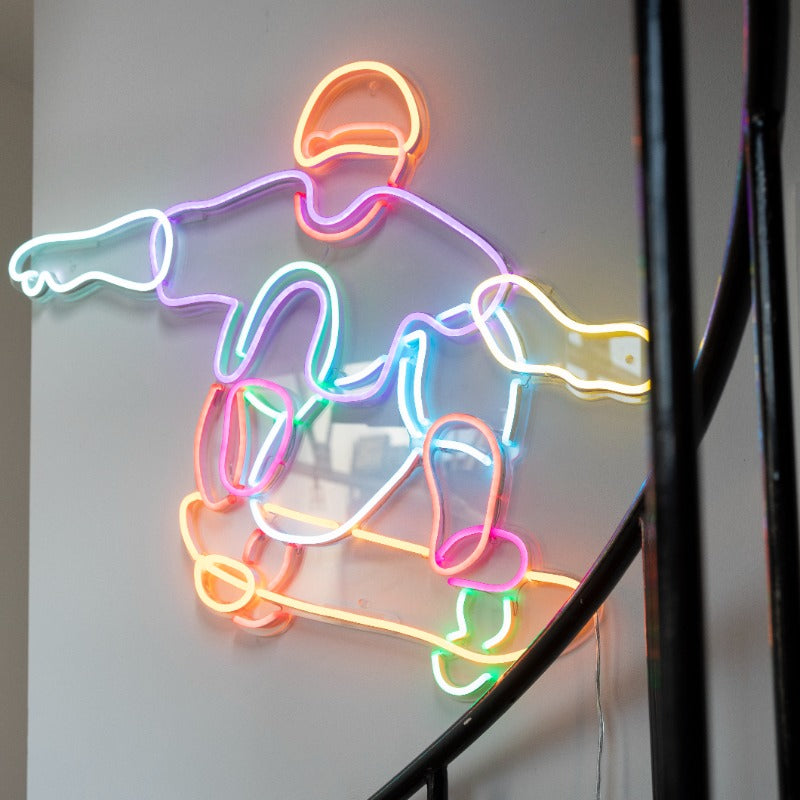 Skater by Yoni Alter, neon LED sign