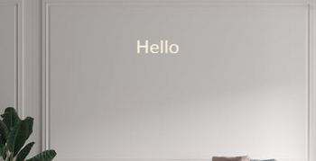 Custom text: Hello