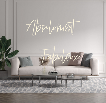 Custom text: Absolument 
Fabuleux