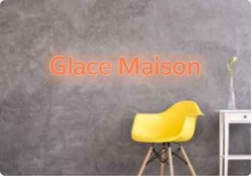 Custom text: Glace Maison