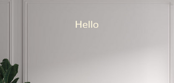 Custom text: Hello