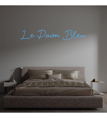 Custom text: Le Paon Bleu