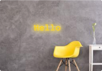 Custom text: Hello