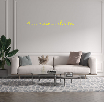Custom text: Au nom de toi