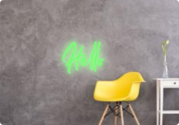 Custom text: Hello