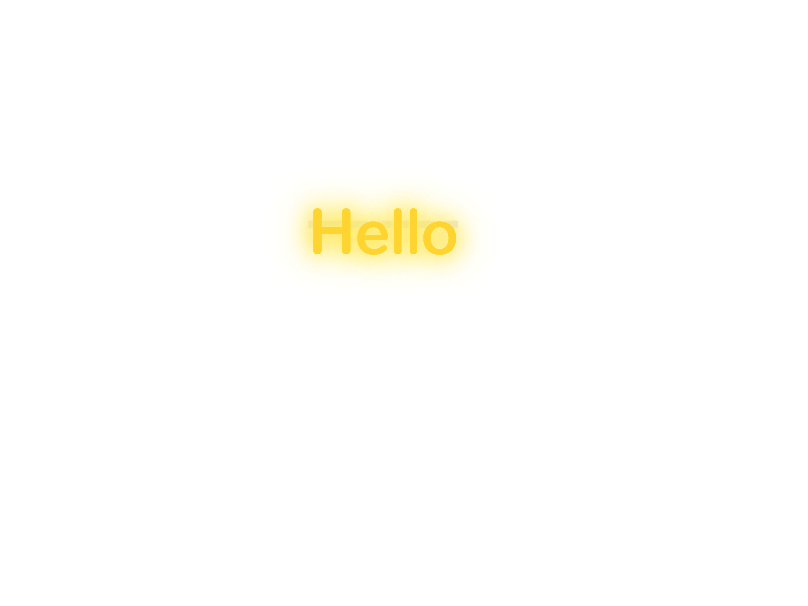 Custom text: Hello