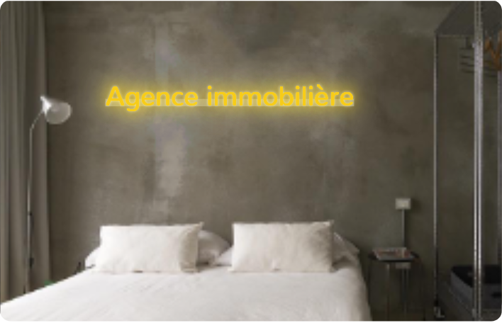 Custom text: Agence immobilière