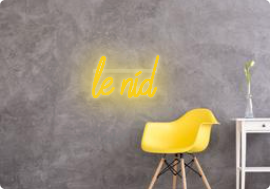 Custom text: le nid