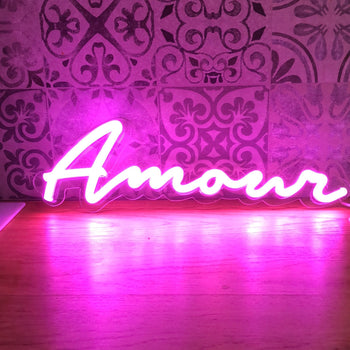 Amour Cursive, neon LED sign
