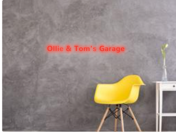 Custom text: Ollie & Tom